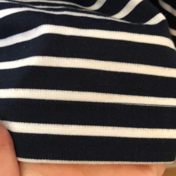 Navy and white stripped dress with red belt - Picture 4 of 4